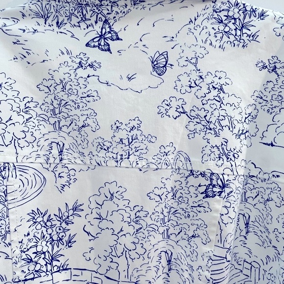 Cinq A Sept Garden Toile Scrunched Canyon Buttoned Jacket Size 10 NWOT - Picture 6 of 15